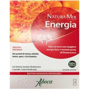 Aboca Linea Benessere Natura Mix Advance Energia Integratore Adulti 20 Buste Oro