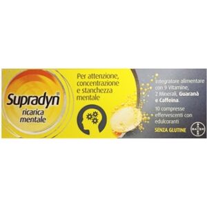 Supradyn Linea Vitamine Ricarica Mentale Integratore 10 Compresse Effervescenti