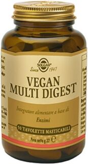 Solgar Linea Digestione Sana Vegan Multi Digest Integratore 50 Tavolette Mastic