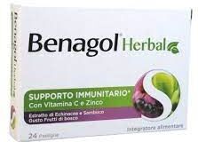 Reckitt Benckiser H.(it.) Benagol Herbal Integratore Supporto Immunitario Echinacea 24 Pastiglie