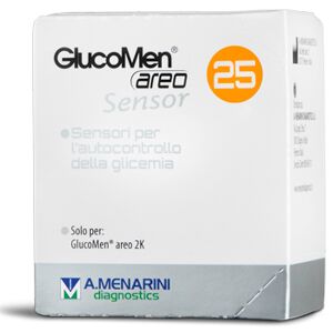 Menarini Strisce Glucomen Areo Sensor Per Analisi Del Glucosio 25 Pezzi