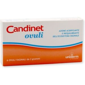 Uniderm Farmaceutici Uniderm Linea Dispositivi Medici Candinet 6 Ovuli Vaginali Riequilibranti 2 G