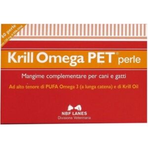 N.B.F. Lanes S.r.l. N.B.F. Lanes Linea Animali Domestici Krill Omega Pet Mangime Cani Gatti 60 Perle