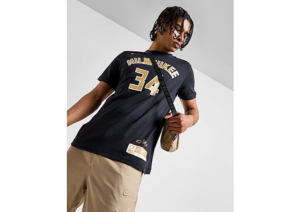 Nike Maglia NBA Milwaukee Bucks Antetokounmpo #34, Black Black Uomo taglia S