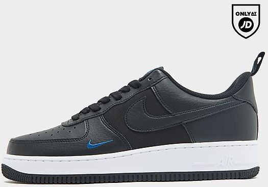 Nike Men's Shoes Air Force 1 '07, Black/Court Blue/White/Black Black/Court Blue/White/Black Uomo taglia 47.5