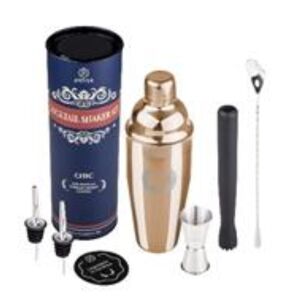 papuya premium oro rosa cocktail shaker oro rosa set barman professionale 750ml acciaio inox completo kit accessori