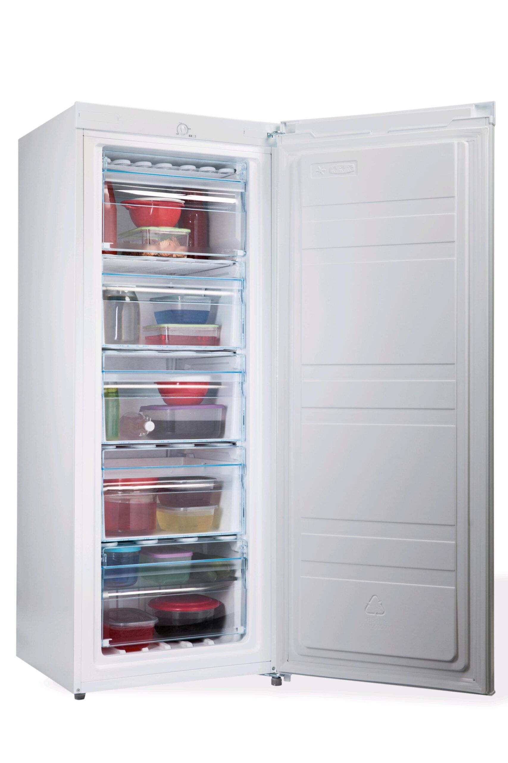 PremierTech® PremierTech PT-FR153 Congelatore Verticale Freezer 160 litri -24°gradi Classe E (ex A++) 4**** Stelle 3 Cassetti e 2 Sportelli