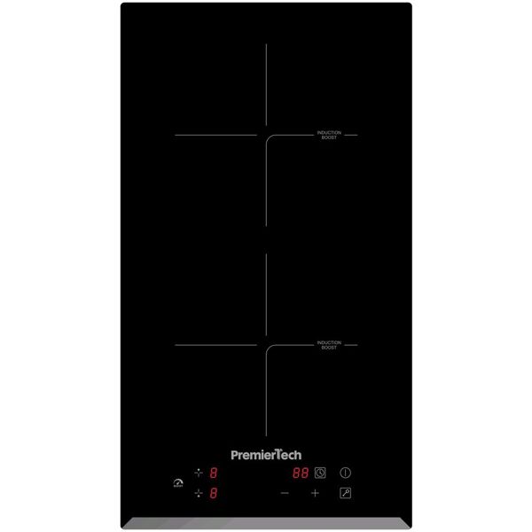 premiertech® <![cdata[pt-pc2i premiertech piano cottura induzione 30cm 2 fuochi da incasso funzione boost touch control display led vetro front edge]]>