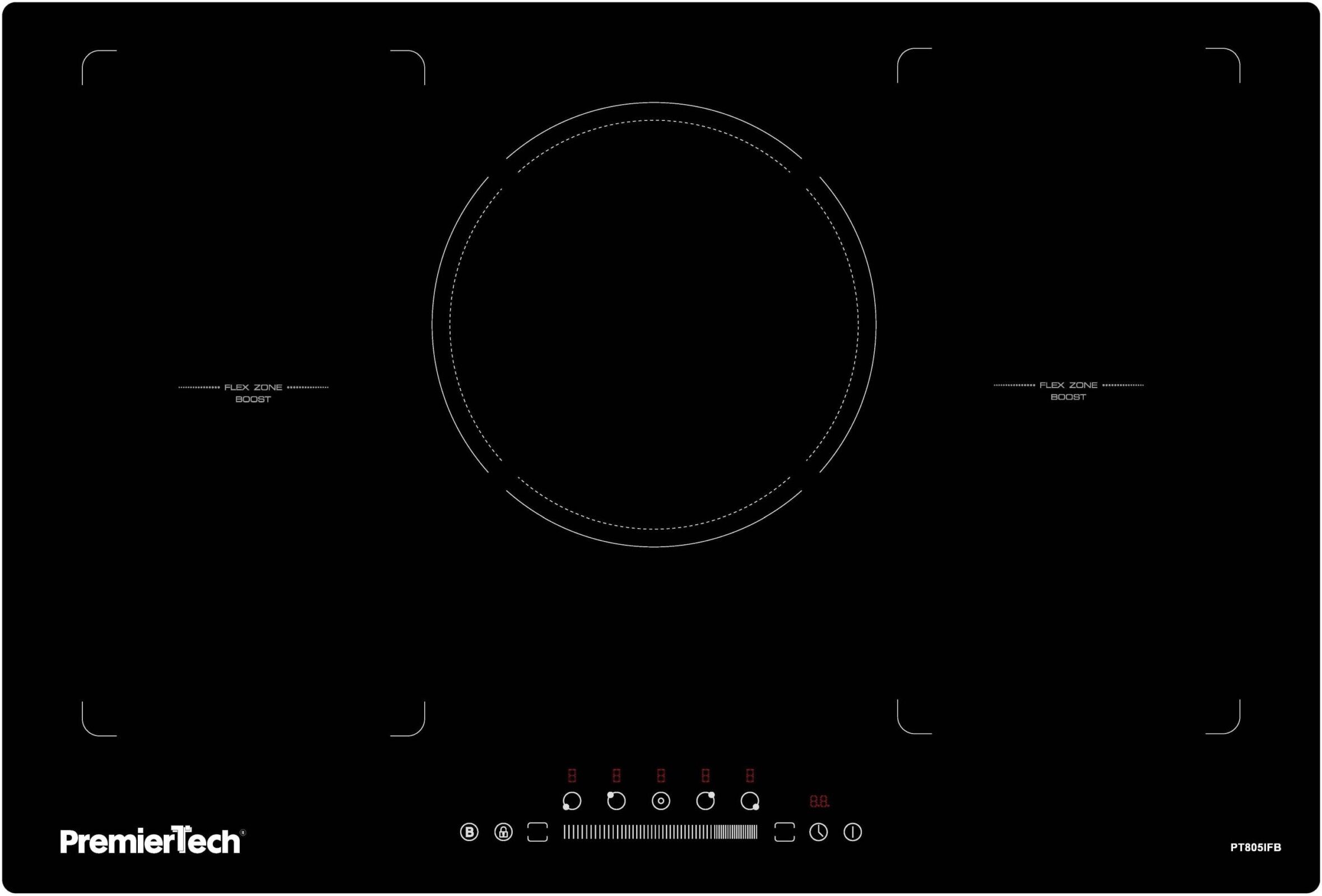 PremierTech® <![CDATA[PT805IFB PremierTech Piano Cottura a Induzione 5 Zone Timer, Lock, Boost & Flexi]]>