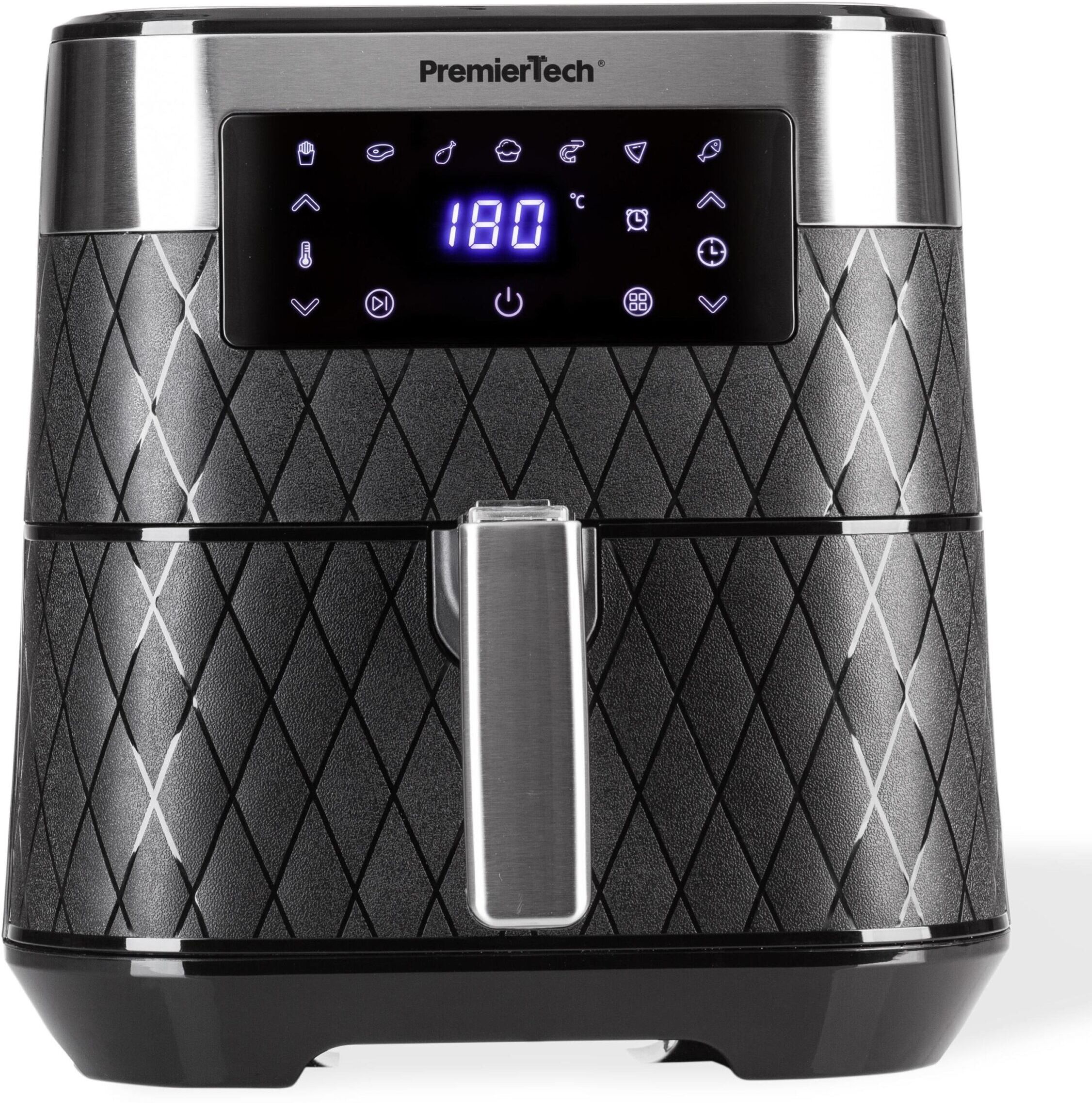 premiertech® <![cdata[premiertech friggitrice ad aria calda da 5,5 litri - display digitale, facile da pulire, timer, 7 programmi, cottura a 360°, cucina salutare, temperatura max 200°c - pt55laf]]>