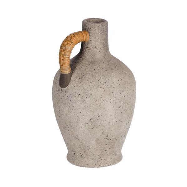 kave home vaso agle in ceramica grigio 35 cm