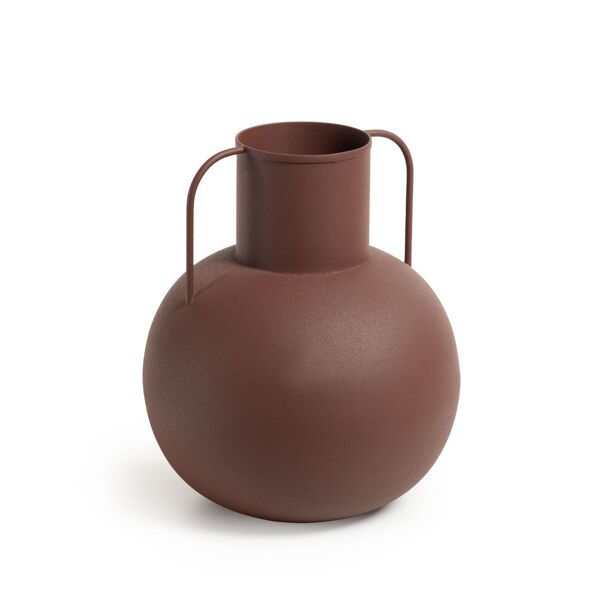 kave home vaso yanela grande in metallo granate 30,5 cm
