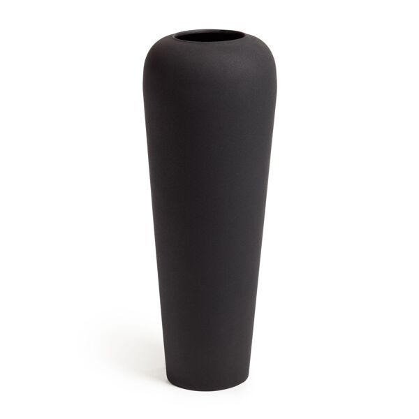kave home vaso walter grande in metallo nero 48 cm