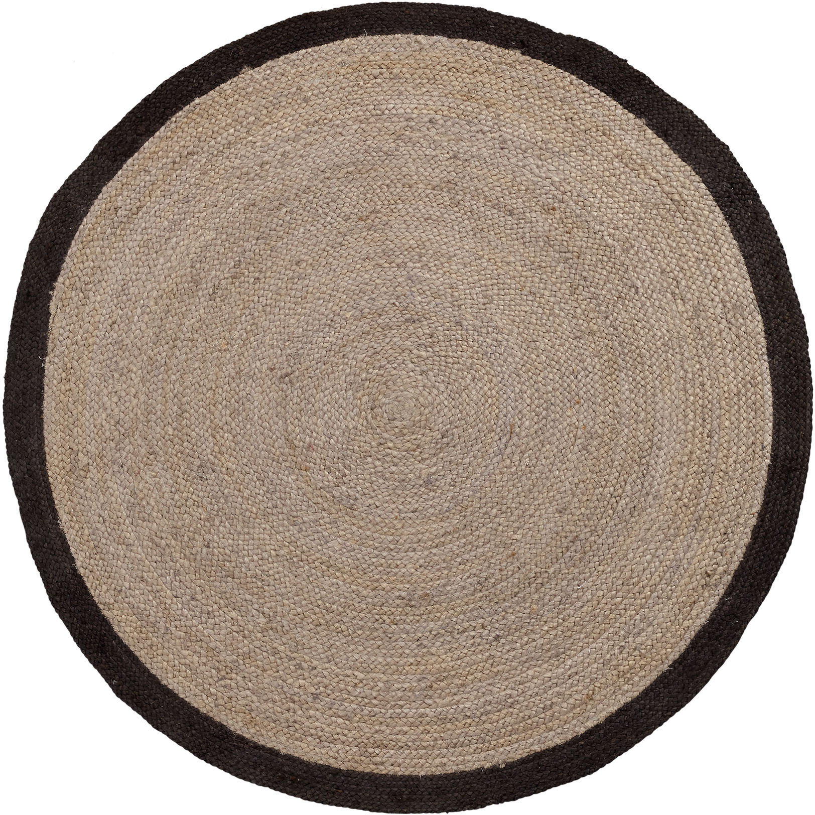 Kave Home Tappeto Saht Ø 200 cm beige e nero