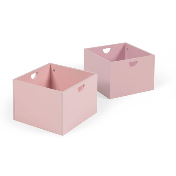 kave home set 2 cassetti per mobile contenitore nunila in mdf rosa