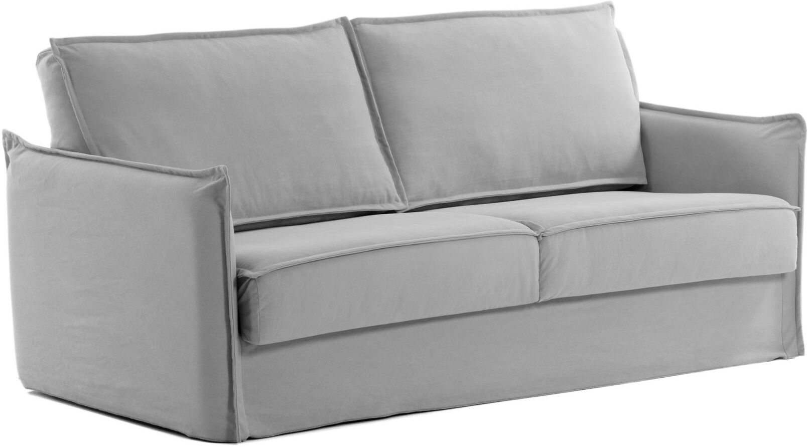 Kave Home Divano letto Samsa 140 cm poliuretano grigio