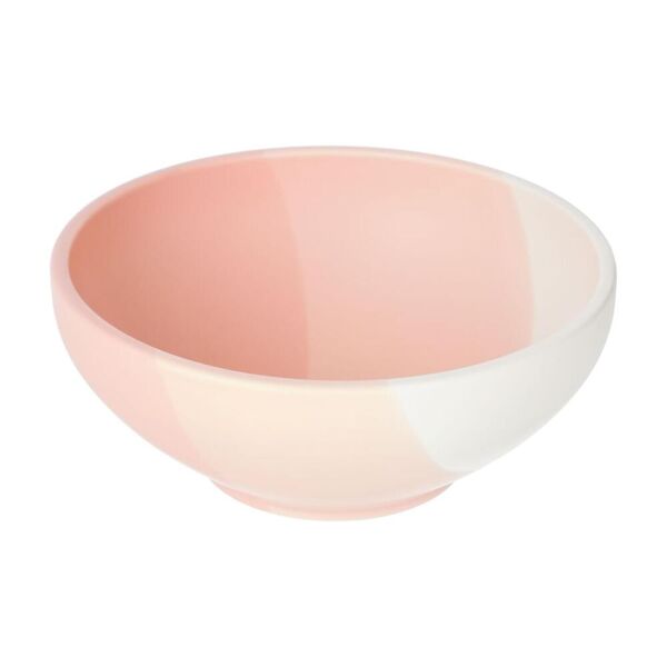 kave home tazza grande sayuri in porcellana rosa e bianco