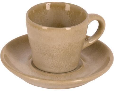 Kave Home Tazzina Vreni con piatto beige