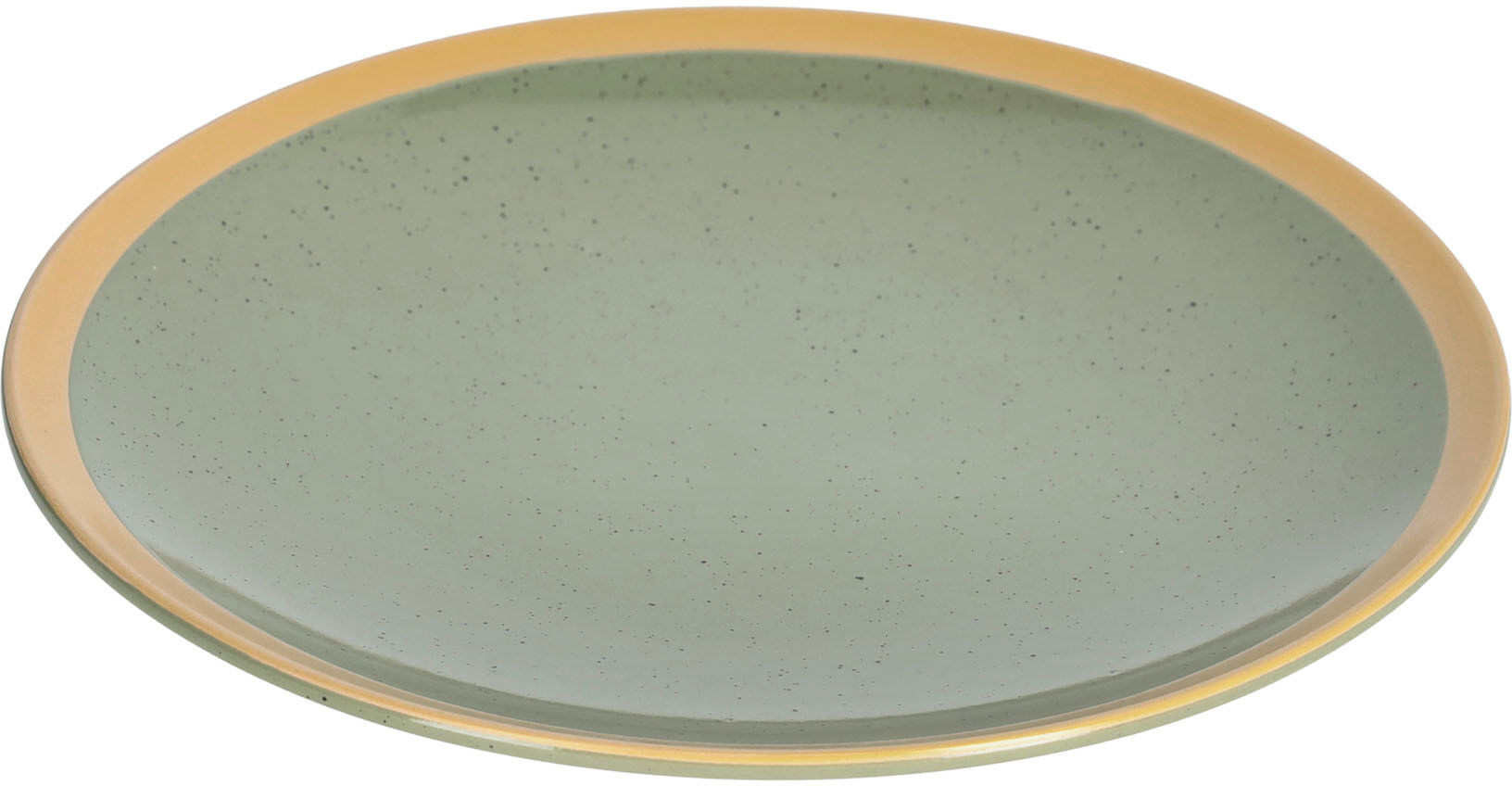 Kave Home Piatto piano Tilia in ceramica verde scuro