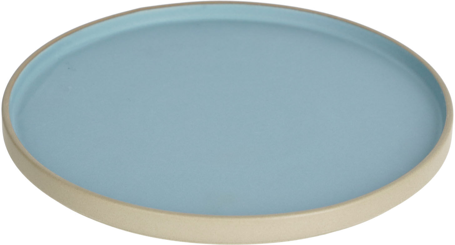 Kave Home Piatto piano Midori in ceramica blu