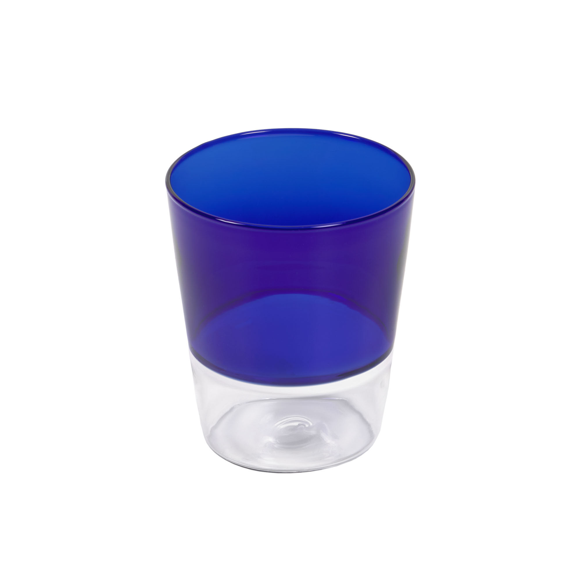 Kave Home Bicchiere Diara vetro trasparente e blu