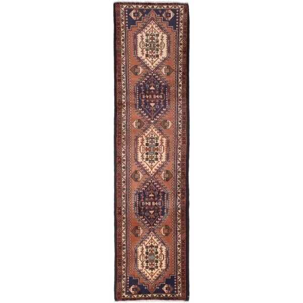 nain trading tappeto persiano ardebil 291x71 corridore marrone/ruggine (annodato a mano, persia/iran, lana)