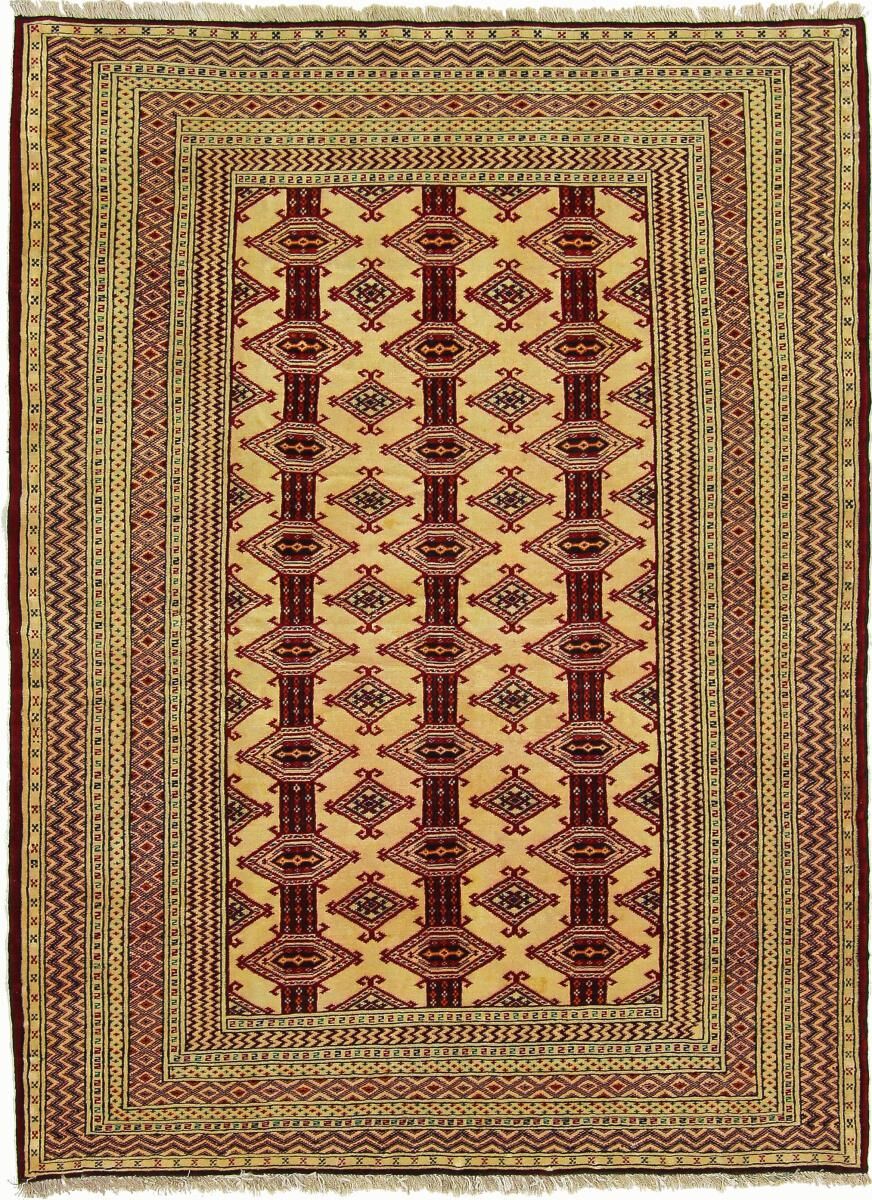 Nain Trading Tappeto Orientale Turkaman 169x120 Beige/Marrone (Lana, Persia/Iran, Annodato a mano)