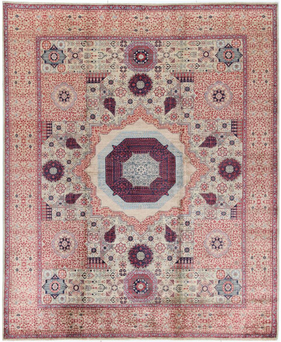 Nain Trading Tappeto Mamluk 298x239 Grigio/Rosa (Lana, Pakistan, Annodato a mano)