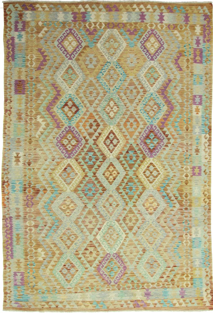 Nain Trading Tappeto Orientale Kilim Afghan Heritage 292x200 Beige/Verde Oliva (Afghanistan, Lana, Tessuto a mano) Nain Trading Tappeto Orientale Kilim Afghan Heritage 292x200 Beige/Verde Oliva (Afghanistan, Lana, Tessuto a mano)