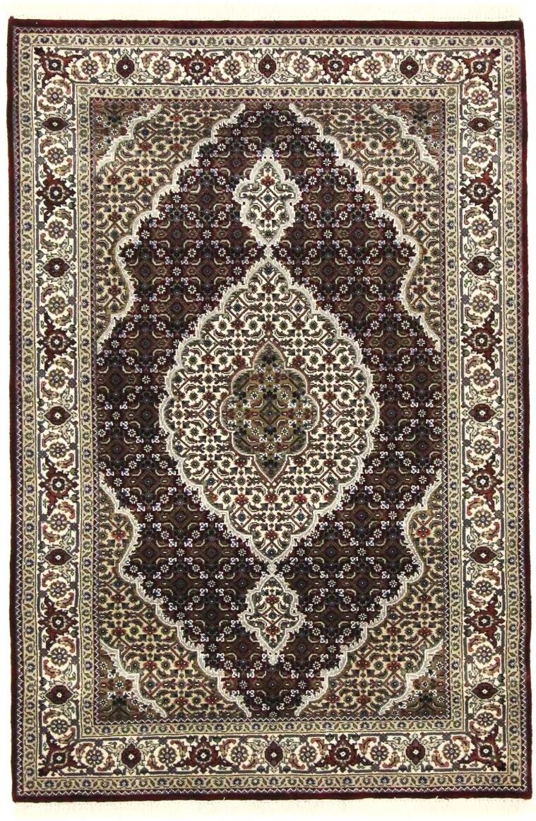 Nain Trading Tappeto Tabriz 189x127 Grigio/Beige (Lana, India, Annodato a mano) Nain Trading Tappeto Tabriz 189x127 Grigio/Beige (Lana, India, Annodato a mano)