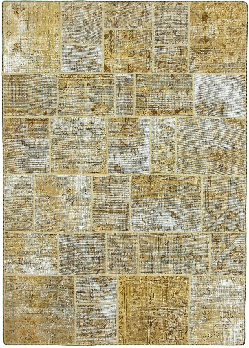 Nain Trading Tappeto Fatto A Mano Patchwork 240x171 Grigio/Beige (Lana, Persia/Iran)