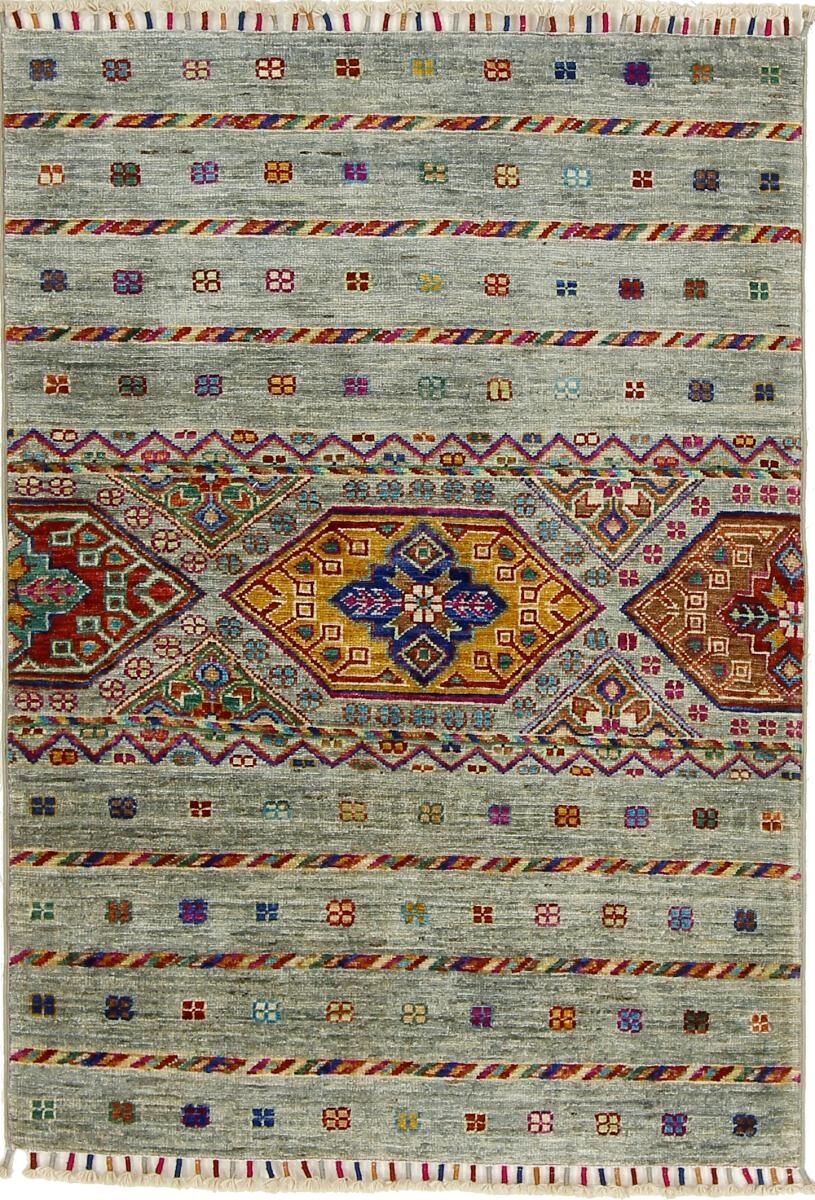 Nain Trading Tappeto Fatto A Mano Arijana Design 116x83 Grigio Scuro/Beige (Lana, Afghanistan) Nain Trading Tappeto Fatto A Mano Arijana Design 116x83 Grigio Scuro/Beige (Lana, Afghanistan)