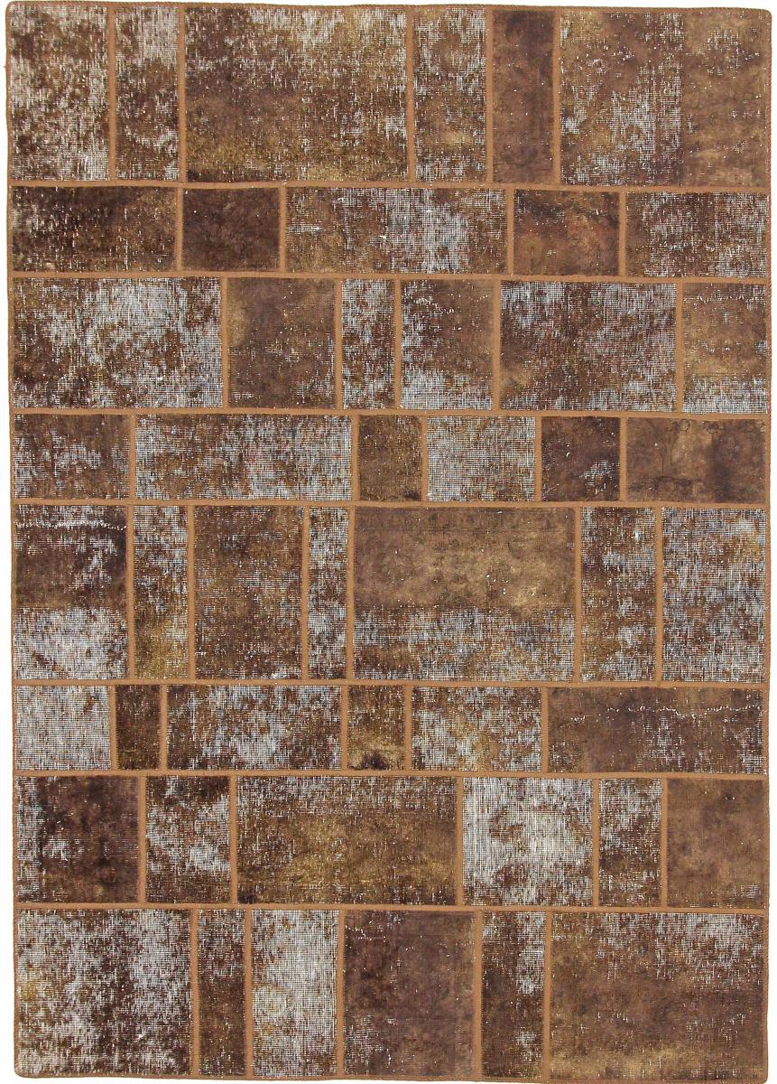 Nain Trading Tappeto Patchwork 242x172 Moderna/Design Beige/Marrone (Annodato a mano, Lana, Persia/Iran) Nain Trading Tappeto Patchwork 242x172 Moderna/Design Beige/Marrone (Annodato a mano, Lana, Persia/Iran)