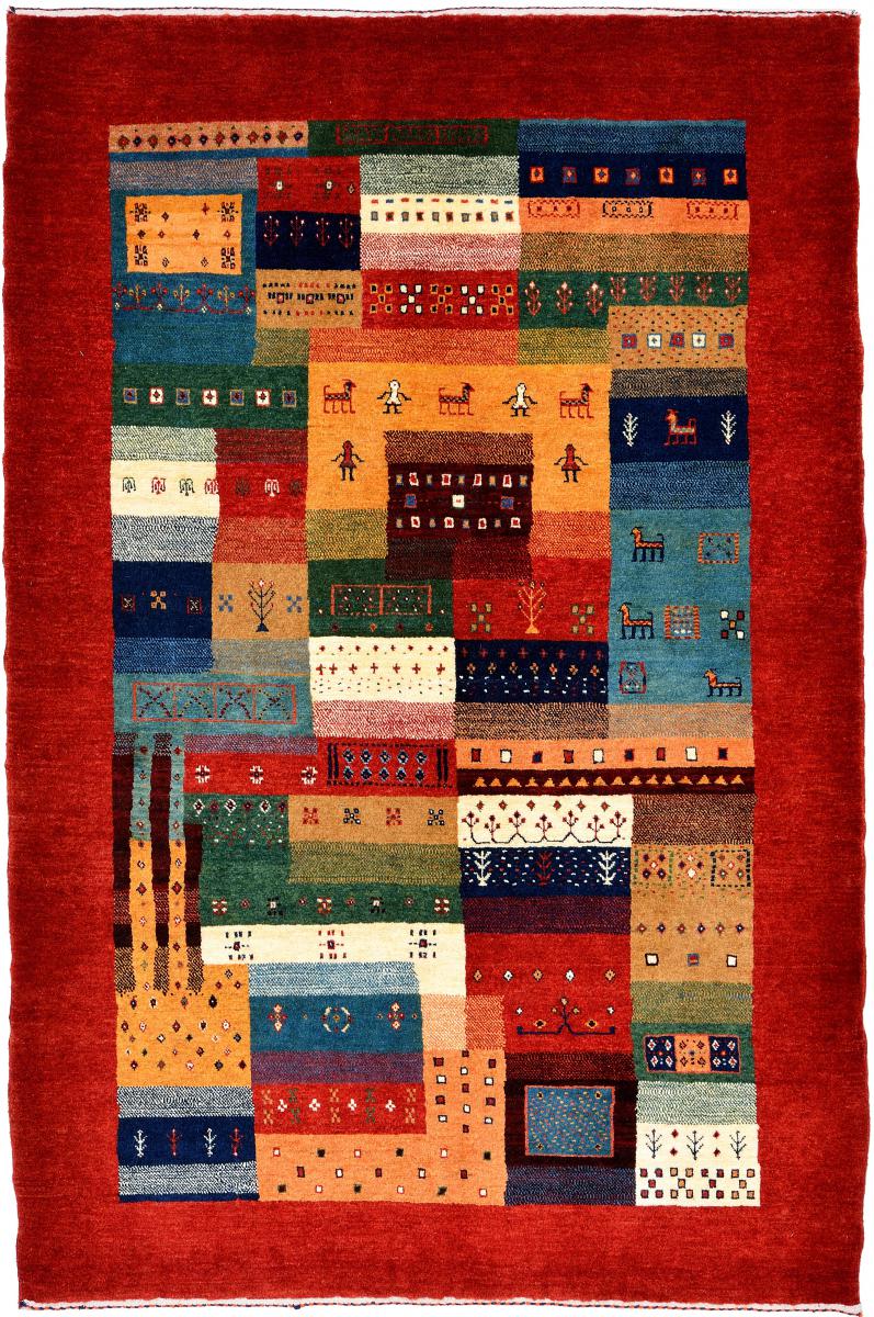 Nain Trading Tappeto Persia Gabbeh Loribaft 189x126 Moderna/Design Arancione/Blu Scuro (Annodato a mano, Lana, Persia/Iran) Nain Trading Tappeto Persia Gabbeh Loribaft 189x126 Moderna/Design Arancione/Blu Scuro (Annodato a mano, Lana, Persia/Iran)