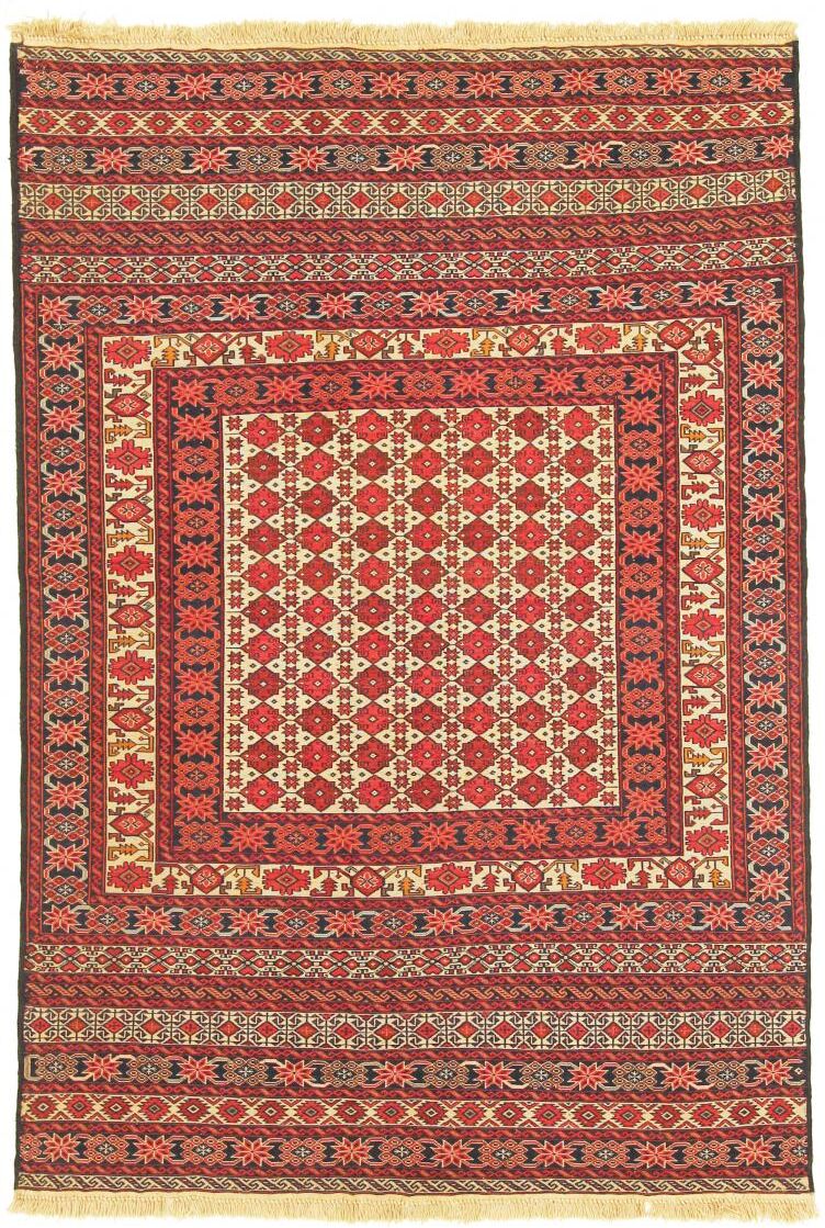 Nain Trading Tappeto Tessuto a Mano Kilim Sirjan 186x125 Beige/Arancione (Lana, Pakistan)