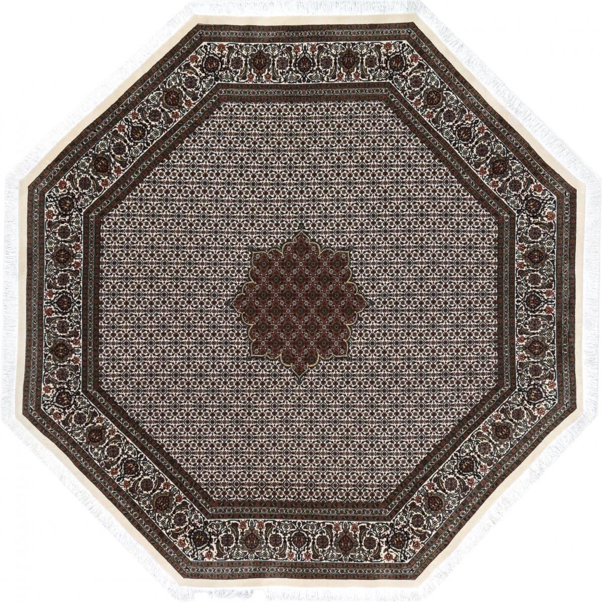 Nain Trading Tappeto Persiano Tabriz Mahi 50Raj 201x201 Beige/Marrone Scuro (Annodato a mano, Persia/Iran, Lana / Seta) Nain Trading Tappeto Persiano Tabriz Mahi 50Raj 201x201 Beige/Marrone Scuro (Annodato a mano, Persia/Iran, Lana / Seta)