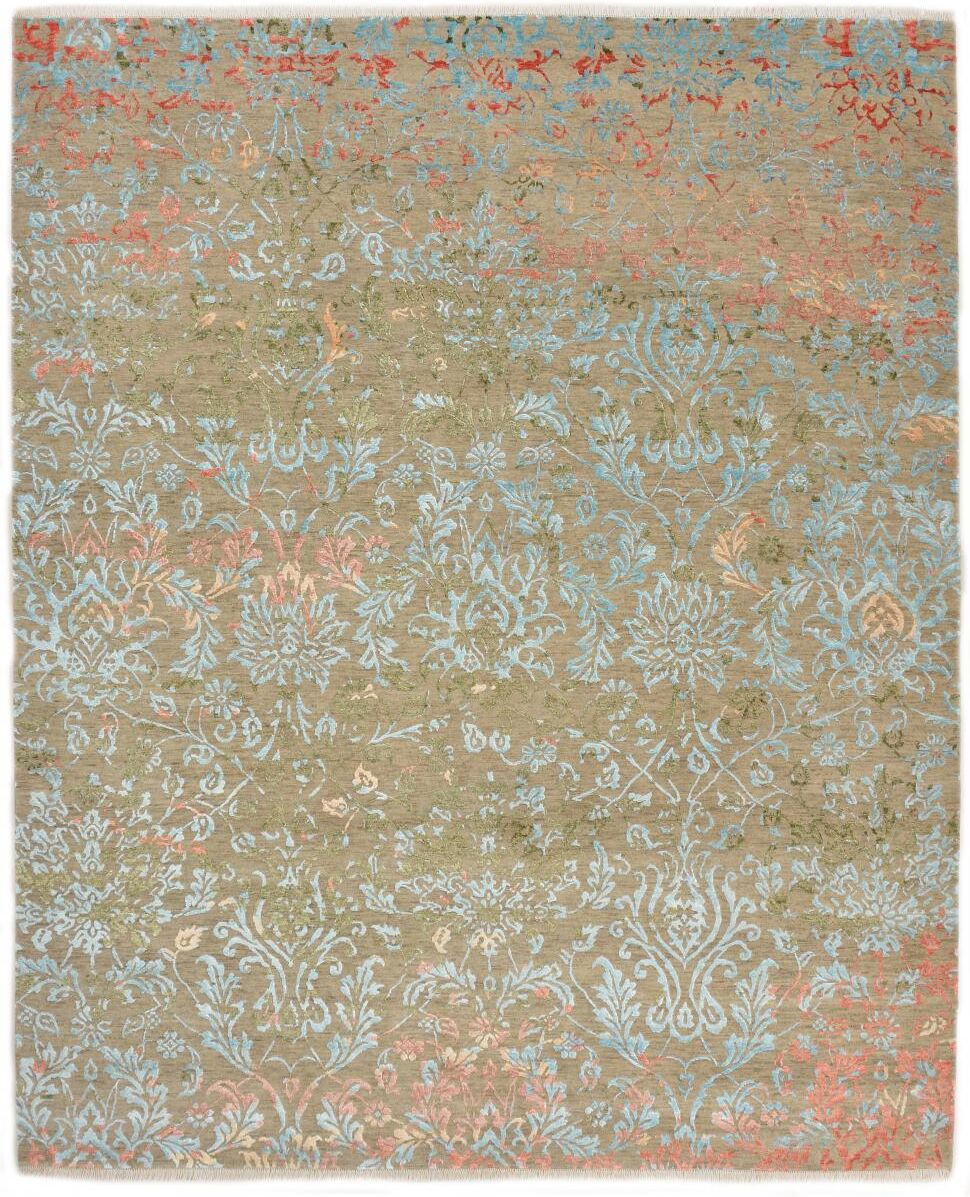 Nain Trading Tappeto Sadraa 307x252 Moderna/Design Grigio/Verde Oliva (Annodato a mano, Seta Lana / Bambù, India) Nain Trading Tappeto Sadraa 307x252 Moderna/Design Grigio/Verde Oliva (Annodato a mano, Seta Lana / Bambù, India)