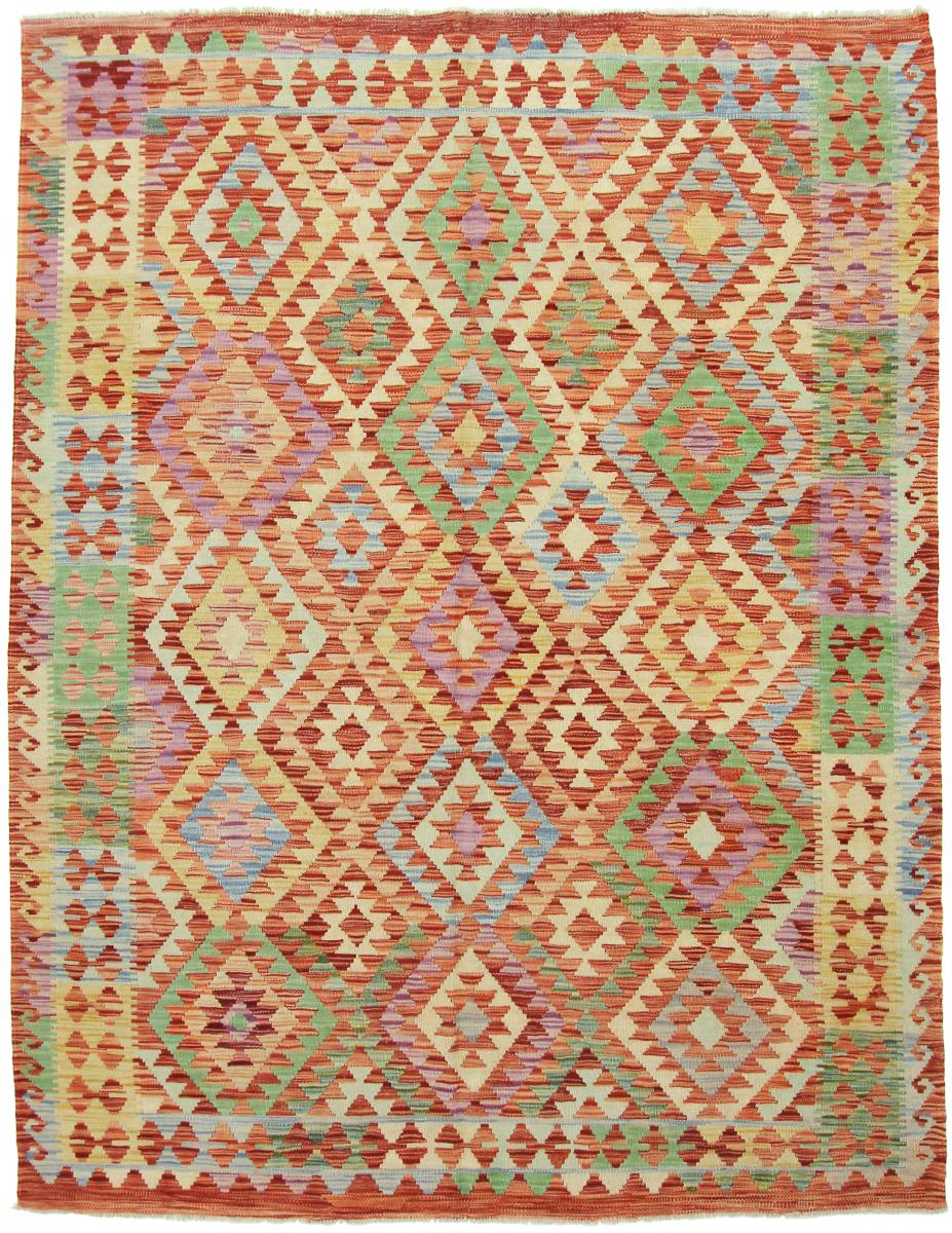 Nain Trading Tappeto Kilim Afghan 227x177 Arancione/Rosa (Afghanistan, Tessuto a mano, Lana)