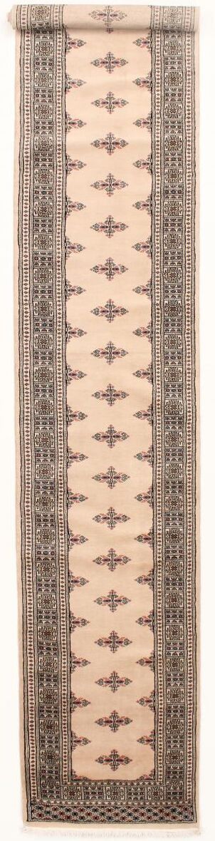 Nain Trading Tappeto Orientale Pakistan Buchara 2ply 457x79 Grigio/Beige (Pakistan, Lana, Annodato a mano)