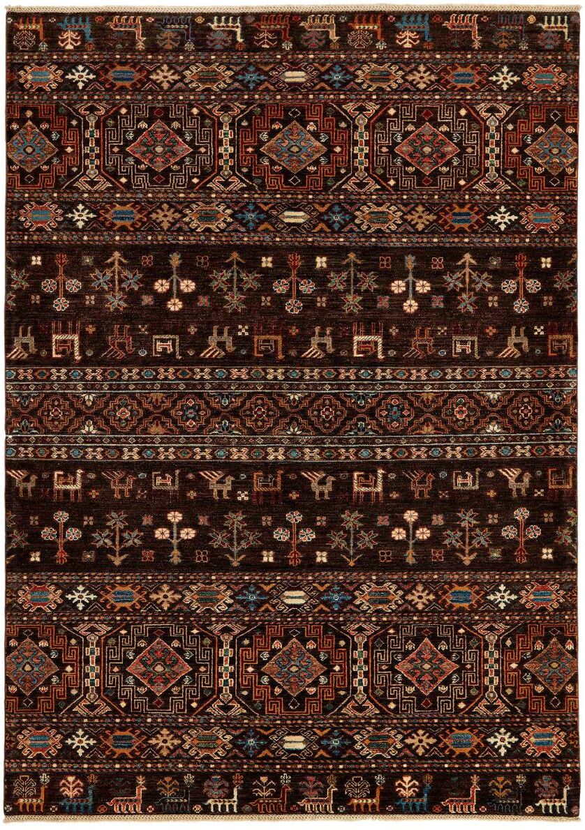 Nain Trading Tappeto Arijana Shaal 251x178 Grigio Scuro/Marrone (Lana, Afghanistan, Annodato a mano) Nain Trading Tappeto Arijana Shaal 251x178 Grigio Scuro/Marrone (Lana, Afghanistan, Annodato a mano)