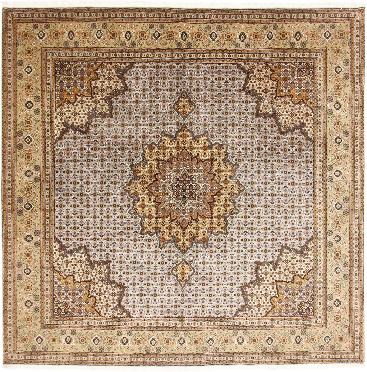 Nain Trading Tappeto Fatto A Mano Tabriz 251x247 Quadrato Beige/Marrone (Lana / Seta, Persia/Iran) Nain Trading Tappeto Fatto A Mano Tabriz 251x247 Quadrato Beige/Marrone (Lana / Seta, Persia/Iran)
