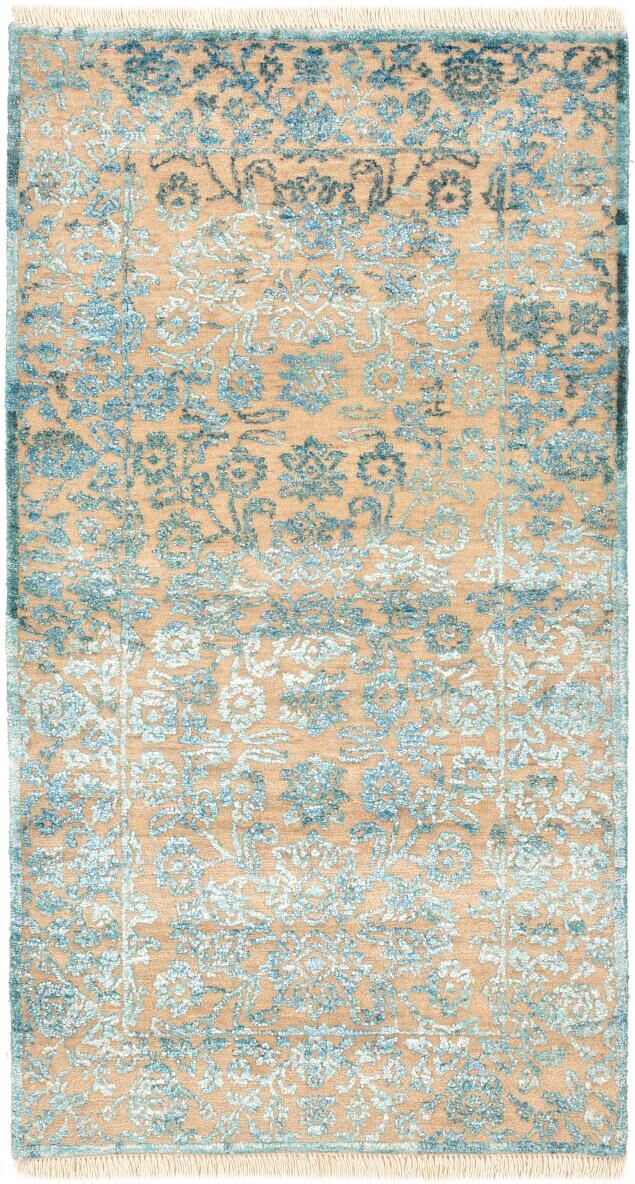 Nain Trading Tappeto Orientale Sadraa 133x73 Corridore Grigio/Beige (India, Seta Lana / Bambù, Annodato a mano) Nain Trading Tappeto Orientale Sadraa 133x73 Corridore Grigio/Beige (India, Seta Lana / Bambù, Annodato a mano)