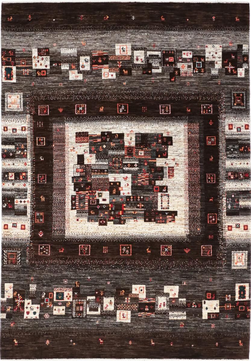 Nain Trading Tappeto Fatto A Mano Persia Gabbeh Loribaft Nowbaft 242x169 Grigio Scuro/Beige (Lana, Persia/Iran) Nain Trading Tappeto Fatto A Mano Persia Gabbeh Loribaft Nowbaft 242x169 Grigio Scuro/Beige (Lana, Persia/Iran)