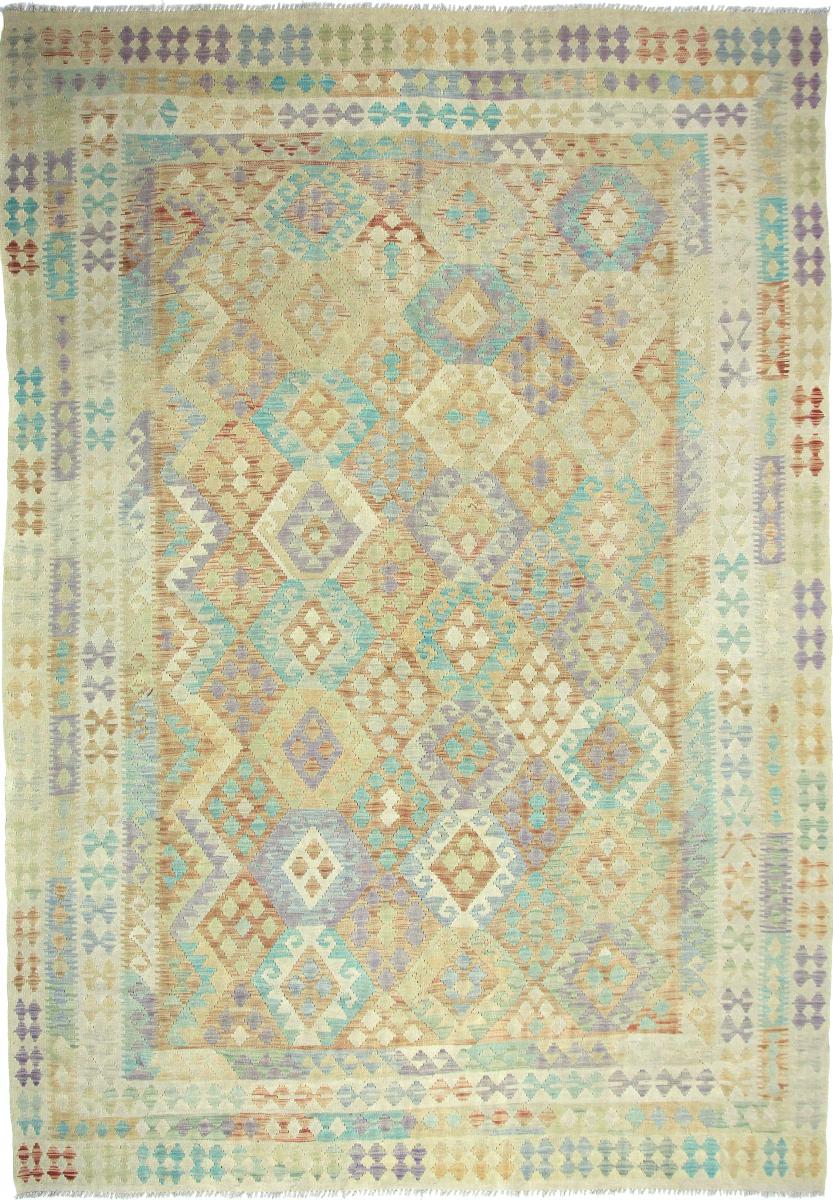 Nain Trading Tappeto Kilim Afghan Heritage 352x250 Beige/Verde Oliva (Afghanistan, Tessuto a mano, Lana) Nain Trading Tappeto Kilim Afghan Heritage 352x250 Beige/Verde Oliva (Afghanistan, Tessuto a mano, Lana)