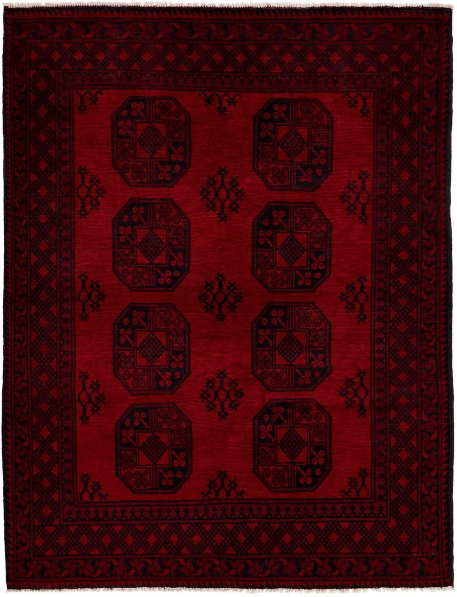 Nain Trading Tappeto Orientale Afghan Akhche 197x151 Rosso Scuro (Lana, Afghanistan, Annodato a mano) Nain Trading Tappeto Orientale Afghan Akhche 197x151 Rosso Scuro (Lana, Afghanistan, Annodato a mano)
