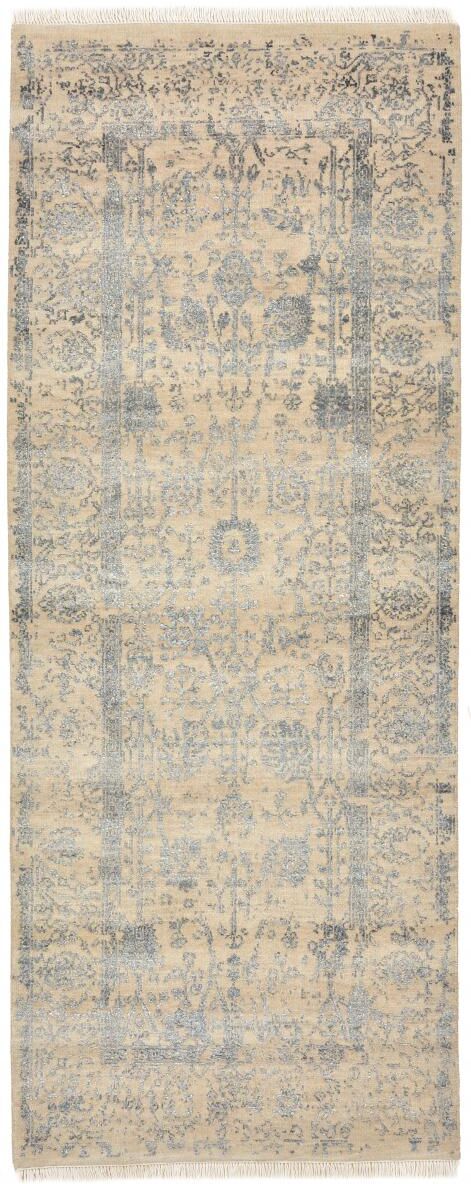 Nain Trading Tappeto Sadraa 202x79 Corridore Grigio/Beige (India, Annodato a mano, Seta Lana / Bambù) Nain Trading Tappeto Sadraa 202x79 Corridore Grigio/Beige (India, Annodato a mano, Seta Lana / Bambù)