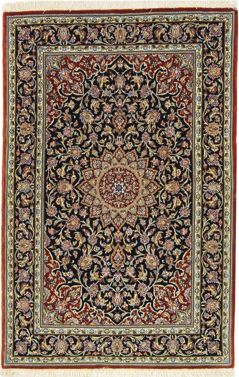 Nain Trading Tappeto Isfahan Ordito in Seta 157x102 Grigio Scuro/Beige (Lana, Persia/Iran, Annodato a mano) Nain Trading Tappeto Isfahan Ordito in Seta 157x102 Grigio Scuro/Beige (Lana, Persia/Iran, Annodato a mano)