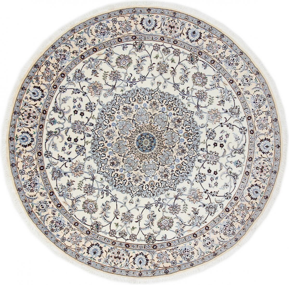 Nain Trading Tappeto Orientale Nain 6La 200x200 Rossoondo Grigio/Beige (Persia/Iran, Lana / Seta, Annodato a mano)