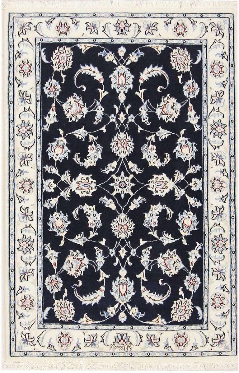 Nain Trading Tappeto Nain 9La Firmato 119x81 Grigio Scuro/Beige (Lana / Seta, Persia/Iran, Annodato a mano) Nain Trading Tappeto Nain 9La Firmato 119x81 Grigio Scuro/Beige (Lana / Seta, Persia/Iran, Annodato a mano)