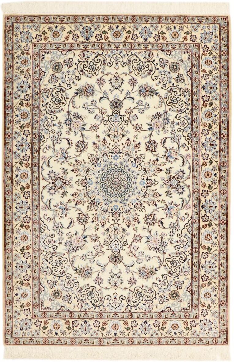 Nain Trading Tappeto Nain 6La 153x105 Grigio/Marrone Scuro (Lana / Seta, Persia/Iran, Annodato a mano) Nain Trading Tappeto Nain 6La 153x105 Grigio/Marrone Scuro (Lana / Seta, Persia/Iran, Annodato a mano)